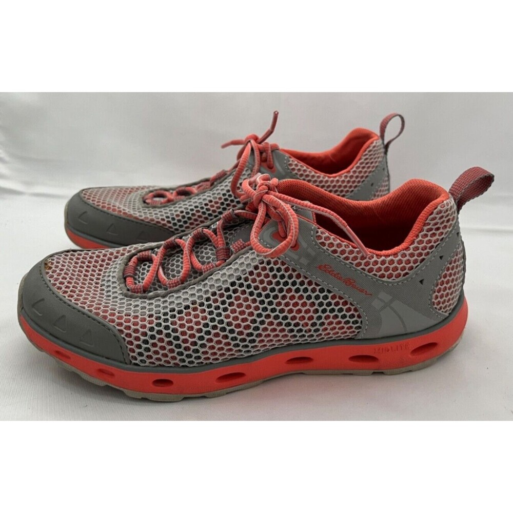 Eddie Bauer Women's Hiking Shoes Sneakers Gray Pink Mesh Size EU 39.5 US 8.5
